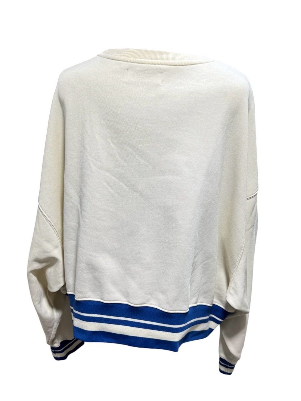 Dallas Cowboys Womens XL Oversized Sweatshirt Pullover Ivory Blue NFL Football - Picture 2 of 15